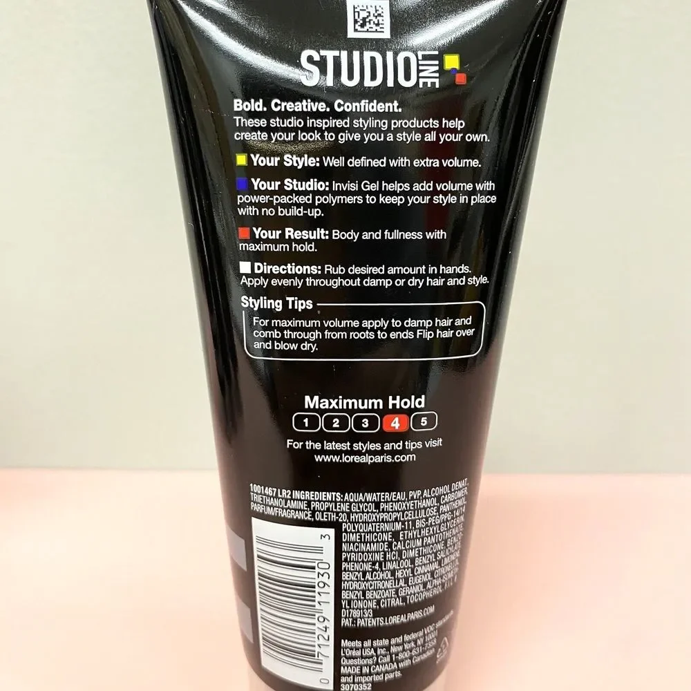 L'Oreal Studio Line Invisi Gel Max Hold High Shine Fullness Definition -- 4 Pack